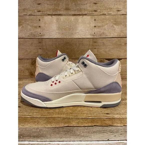 Nike Air Jordan 3 Retro SE Muslin Canvas Shoes DH7139 100 Men’s Size 13