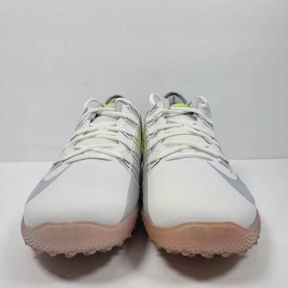 Nike Alpha Huarache 7 Pro TF Lax Men's White Gray Shoes CJ0235-101 US Sz 14 NWB