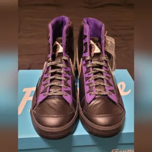 Nike Blazer Mid '77 Doernbecher Black and Purple Sneakers with Textured Design