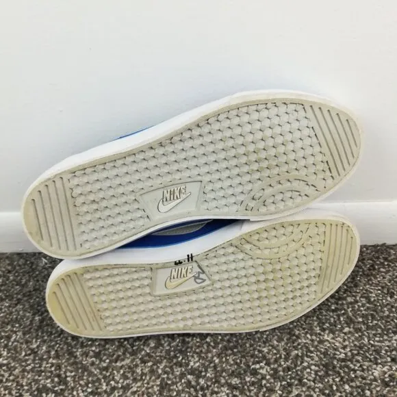 NIKE Capri III-3 Low Shoes - Mens Size 8 - Blue Leather Sneakers - 579622-441