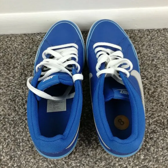 NIKE Capri III-3 Low Shoes - Mens Size 8 - Blue Leather Sneakers - 579622-441