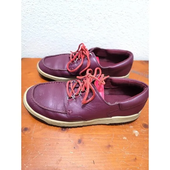 Nike Classic Men's Burgundy Leather Casual Shoes With Lace-Up Size 9