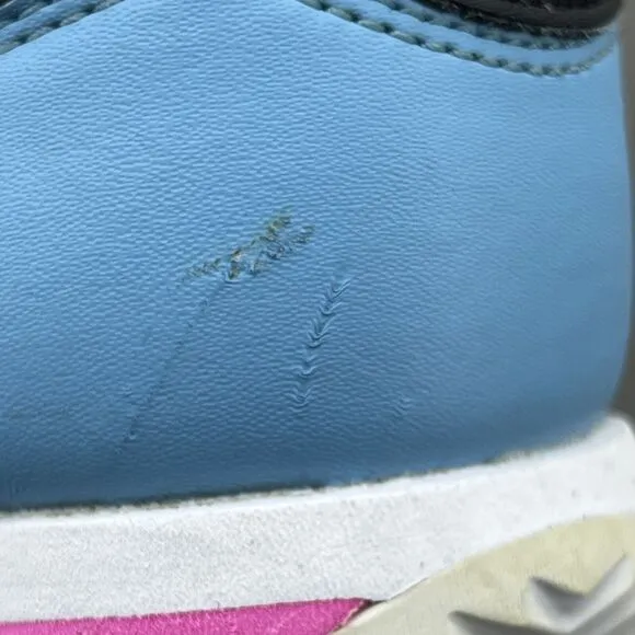 Nike Cortez Basic Leather South Beach Sneakers Men Size 9.5 Blue Pink Lace Shoes