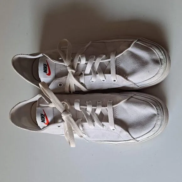 Nike Court Legacy Canvas Low Top Sneakers Shoes White CW6539-100 Mens Size 9.5