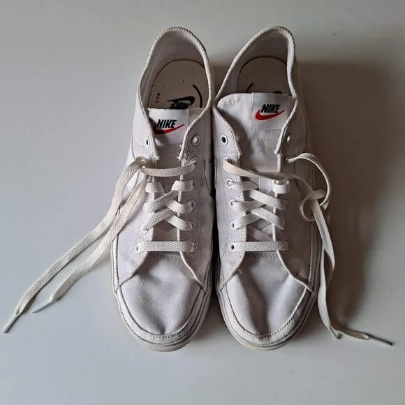 Nike Court Legacy Canvas Low Top Sneakers Shoes White CW6539-100 Mens Size 9.5