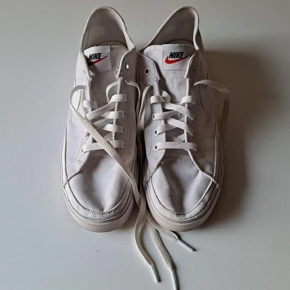 Nike Court Legacy Canvas Low Top Sneakers Shoes White CW6539-100 Mens Size 9.5
