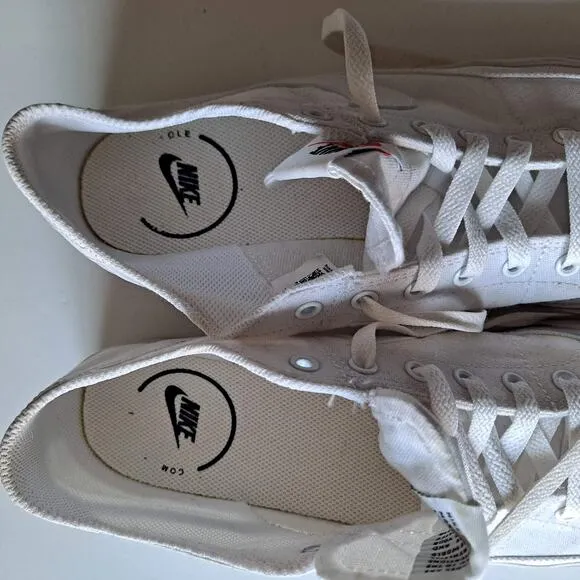 Nike Court Legacy Canvas Low Top Sneakers Shoes White CW6539-100 Mens Size 9.5