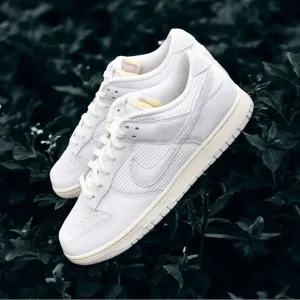 Nike Dunk Low Phantom Bone Sneakers Sz 9M/10.5W Light Gray Lace Up Cushion Shoes
