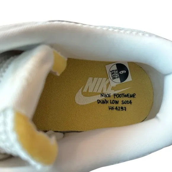Nike Dunk Low Phantom Bone Sneakers Sz 9M/10.5W Light Gray Lace Up Cushion Shoes