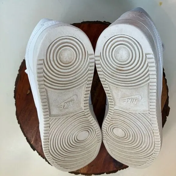 NIKE M7.5/W8.5 Unisex White Leather Sneakers High Tops Shoe