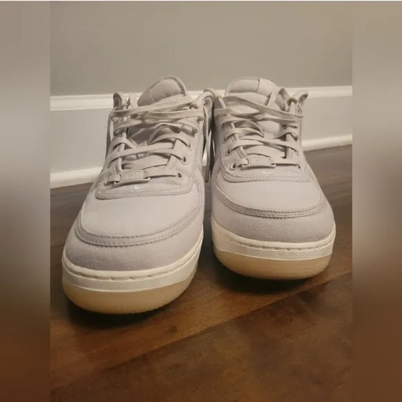Nike Men's Air Force 1 Low Retro QS Canvas Sneakers Light Bone Size 11