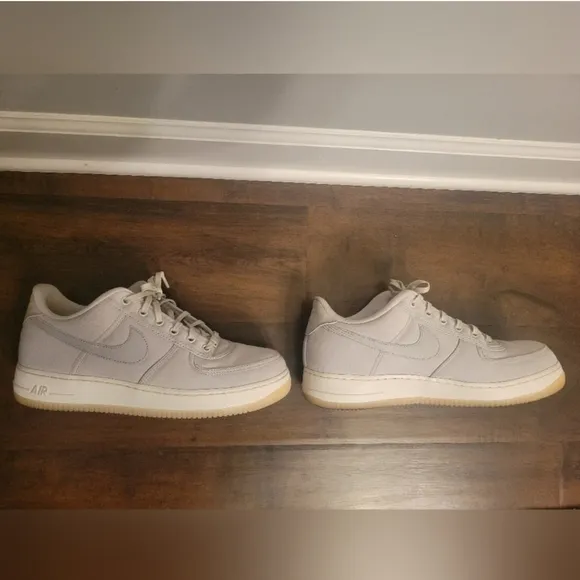 Nike Men's Air Force 1 Low Retro QS Canvas Sneakers Light Bone Size 11