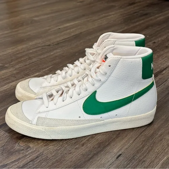 Nike Men’s Blazer Mid ‘77 Vintage Sneakers BQ6806-115 White / Pine Green Sz 8.5