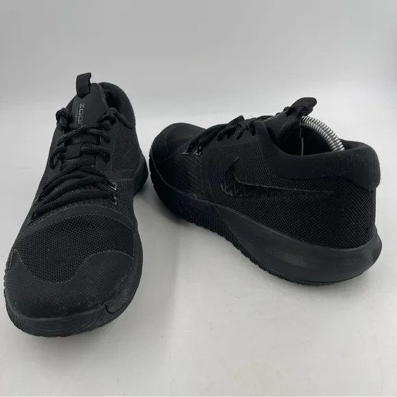 Nike Men’s Zoom Assertion 917505-002 Triple Black Lace-Up Basketball Shoes- SZ 8