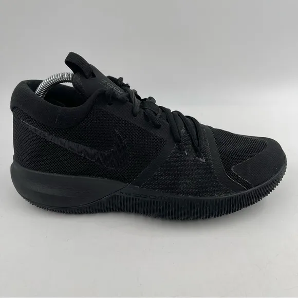 Nike Men’s Zoom Assertion 917505-002 Triple Black Lace-Up Basketball Shoes- SZ 8