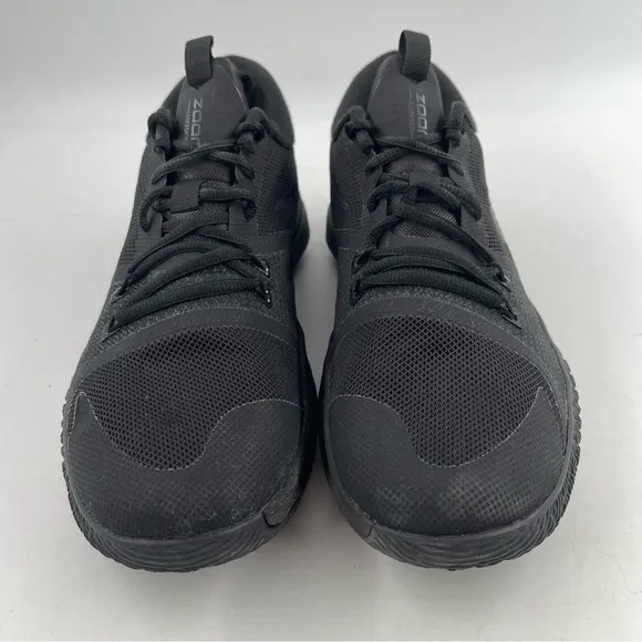 Nike Men’s Zoom Assertion 917505-002 Triple Black Lace-Up Basketball Shoes- SZ 8