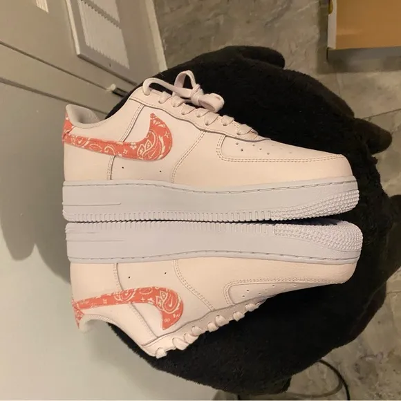 Nike Pink and White Sneakers Air Force 1