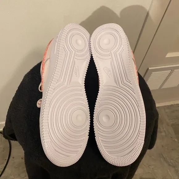 Nike Pink and White Sneakers Air Force 1