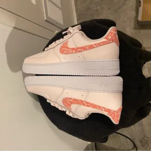 Nike Pink and White Sneakers Air Force 1