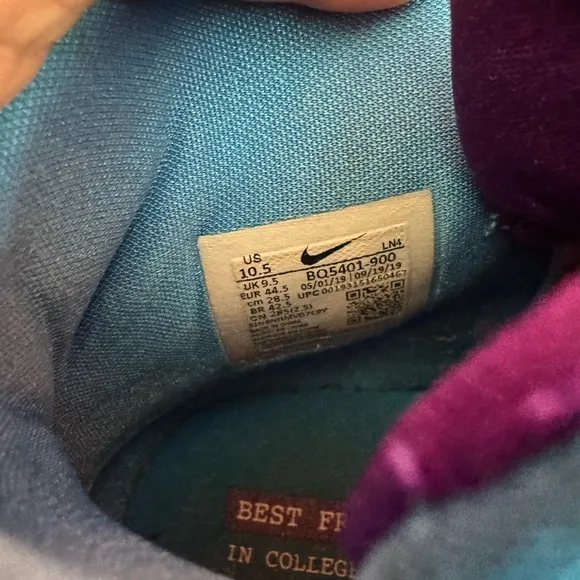 Nike Purple and Blue Sneakers