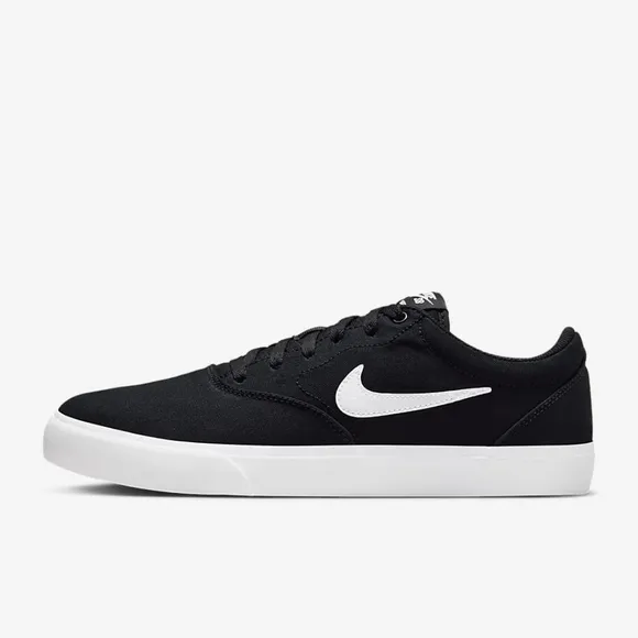 Nike SB charge canvas sneaker black white shoes 8M