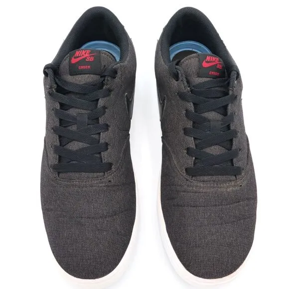 NIKE SB Check‎ Solar Soft Mens Sz 11 Charcoal Canvas Skateboard Shoes 843896-007