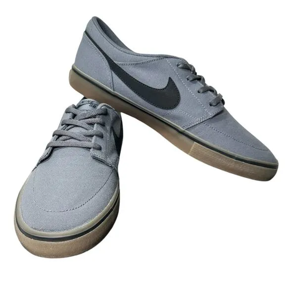 Nike SB Skateboarding Men's Solarsoft Portmore II Shoes Gray 9