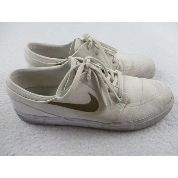 Nike SB Zoom Size 11.5 Stefan Janoski Low‎ Canvas Shoes White 615957-121