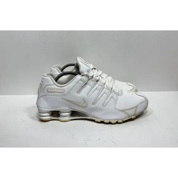 Nike Shox NZ Athletic Triple White Leather 378341-128 Men’s Size 10 Shoes