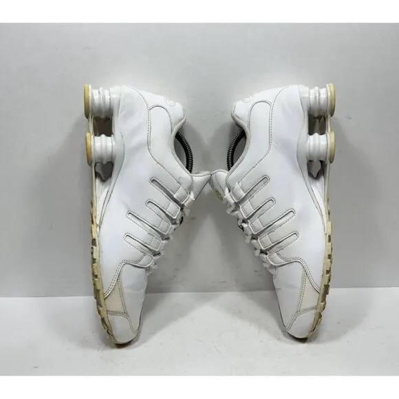 Nike Shox NZ Athletic Triple White Leather 378341-128 Men’s Size 10 Shoes