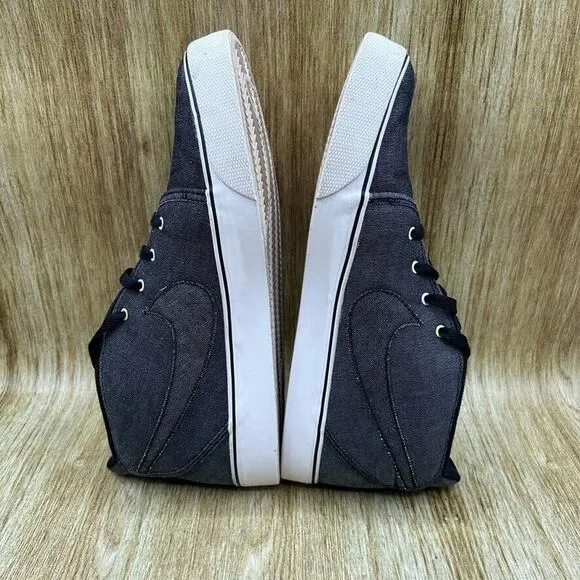 Nike‎ Toki ND Men's Size 12 Grey White Mid Canvas Athletic Shoes Sneakers