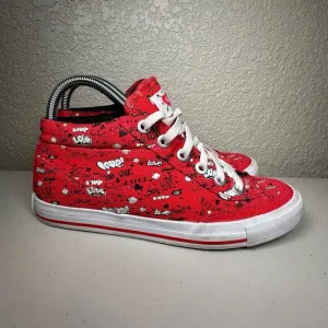 Nike Womens Sz 7 Chukka Go Fashion Sneakers Shoes Red Love 487330-600 Canvas 201