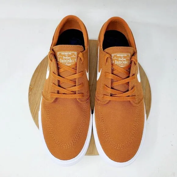 Nike SB Stefan Janoski Shoes Mens 8.5 Cider Canvas Lace Up Low Skate Sneakers
