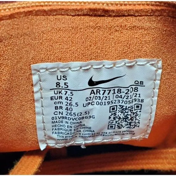 Nike SB Stefan Janoski Shoes Mens 8.5 Cider Canvas Lace Up Low Skate Sneakers