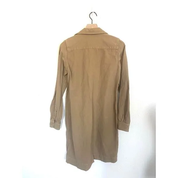 Nili Lotan Andrea cotton Llnen blend shirt dress