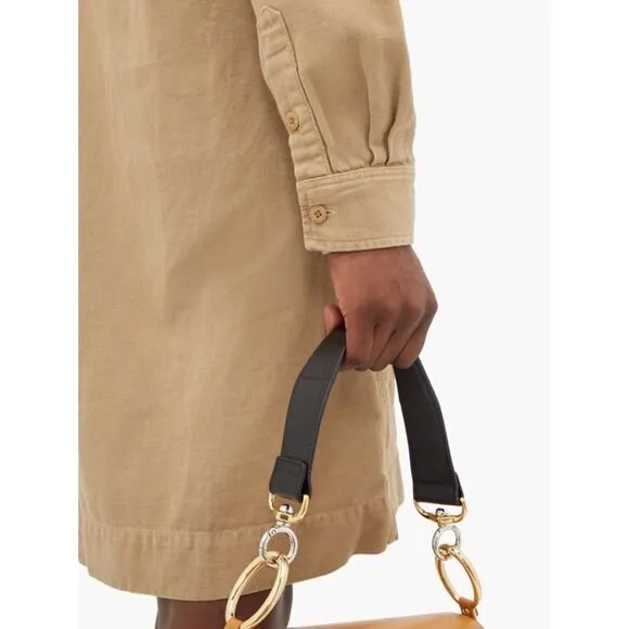 Nili Lotan Andrea cotton Llnen blend shirt dress