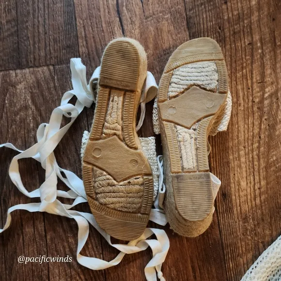 NINA ESPADRILLE WEDGES!  NATURAL ECRU