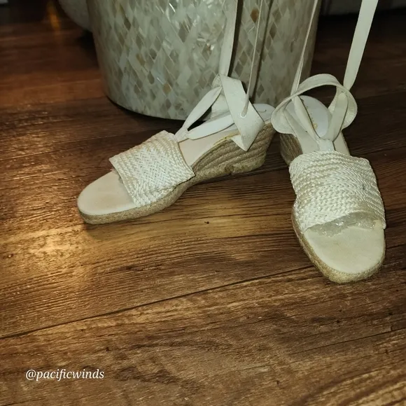 NINA ESPADRILLE WEDGES!  NATURAL ECRU