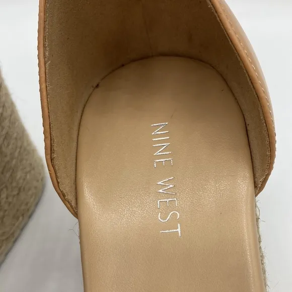 Nine West Ariela 3 Natural Blue Multi Texture Espadrille Wedges Women's …