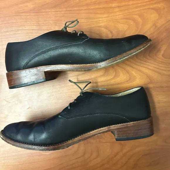 Nisolo James Oxford In Black Women's US Size 9.5 Leather Shoes Minimalist Office