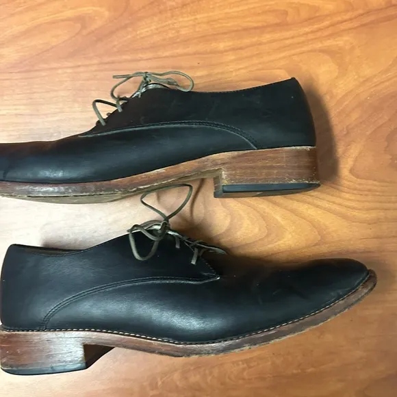 Nisolo James Oxford In Black Women's US Size 9.5 Leather Shoes Minimalist Office