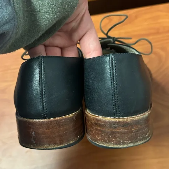 Nisolo James Oxford In Black Women's US Size 9.5 Leather Shoes Minimalist Office