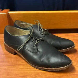 Nisolo James Oxford In Black Women's US Size 9.5 Leather Shoes Minimalist Office
