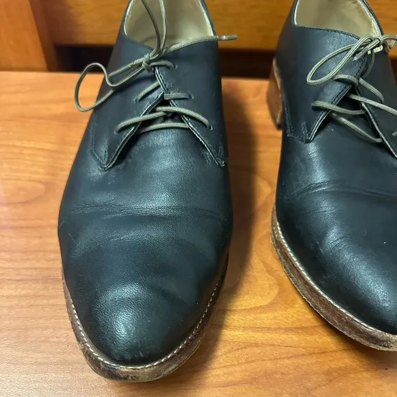 Nisolo James Oxford In Black Women's US Size 9.5 Leather Shoes Minimalist Office