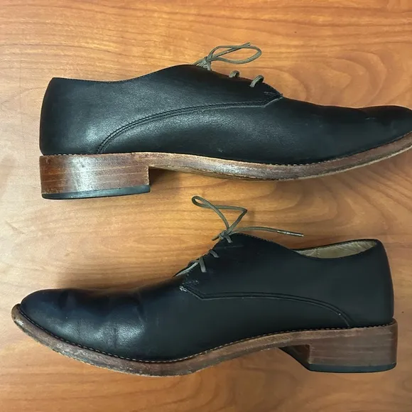 Nisolo James Oxford In Black Women's US Size 9.5 Leather Shoes Minimalist Office