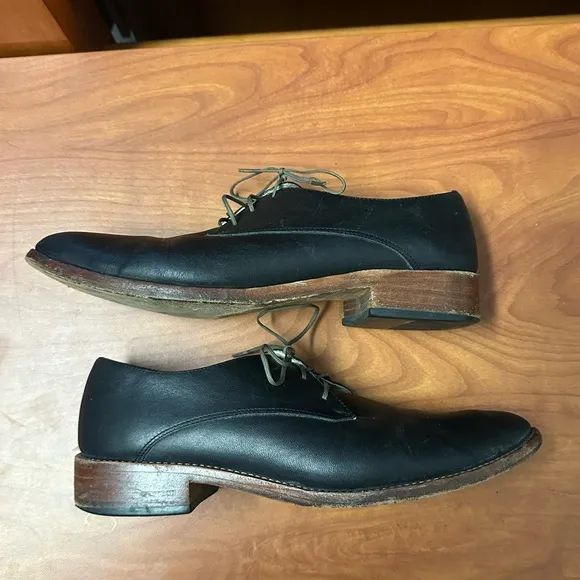 Nisolo James Oxford In Black Women's US Size 9.5 Leather Shoes Minimalist Office