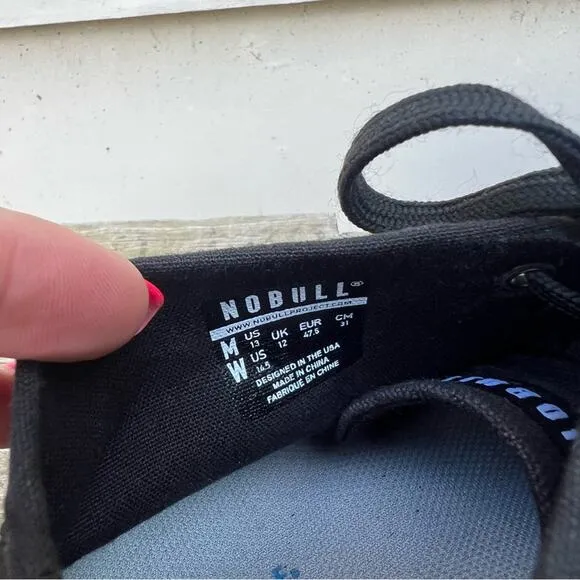 NoBull Gum Mid Canvas Trainer Black Sneakers Shoes Mens 13