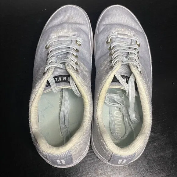Nobull Mens Size 8.5 Canvas Low Top Training Shoes Sneakers Gray
