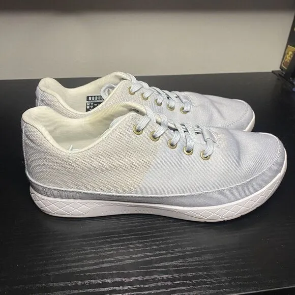 Nobull Mens Size 8.5 Canvas Low Top Training Shoes Sneakers Gray