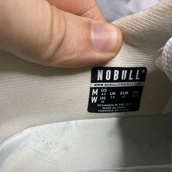 Nobull Mens Size 8.5 Canvas Low Top Training Shoes Sneakers Gray